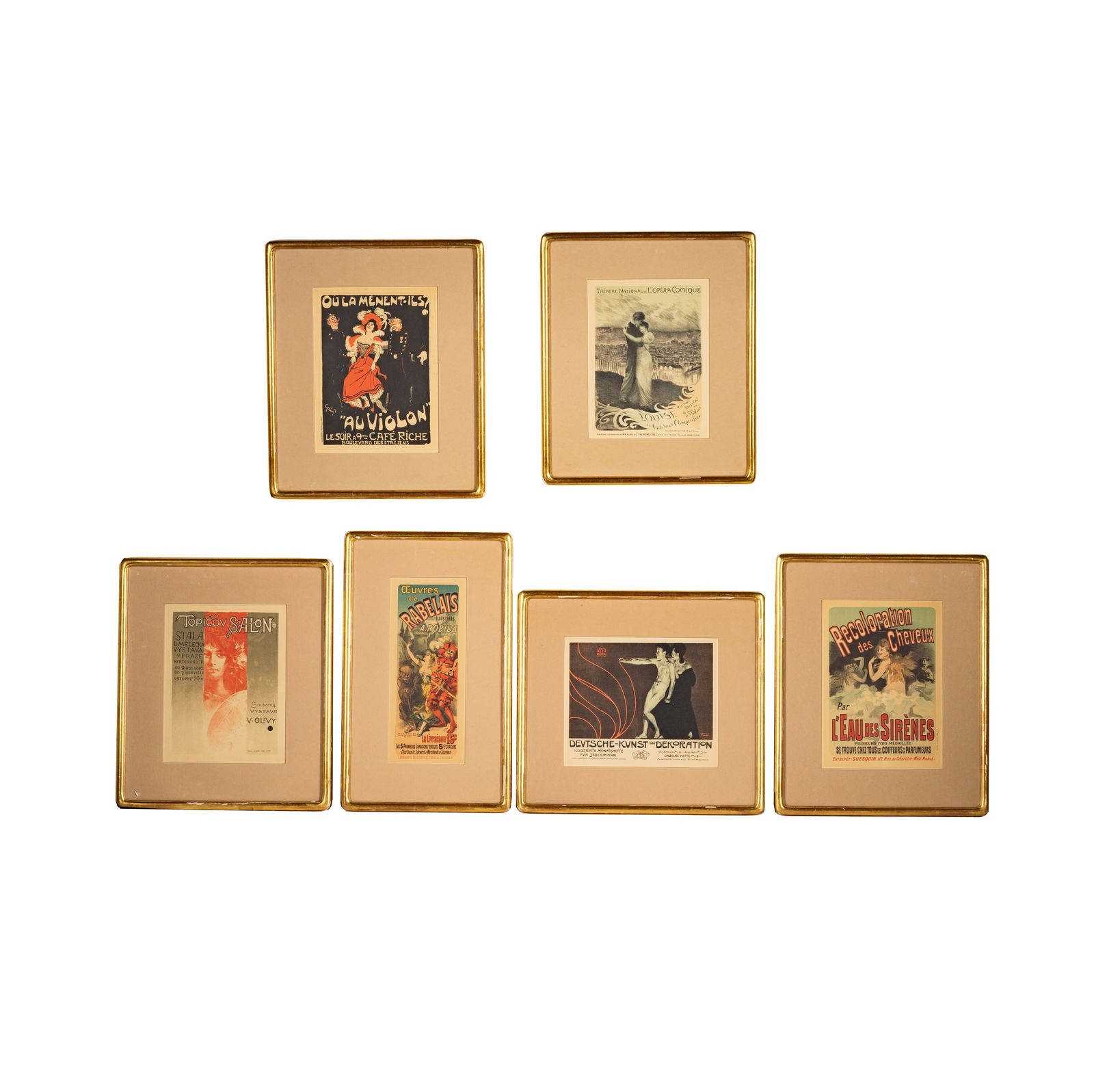 Collection of Six Framed French Advertisement Posters (1 of 17)