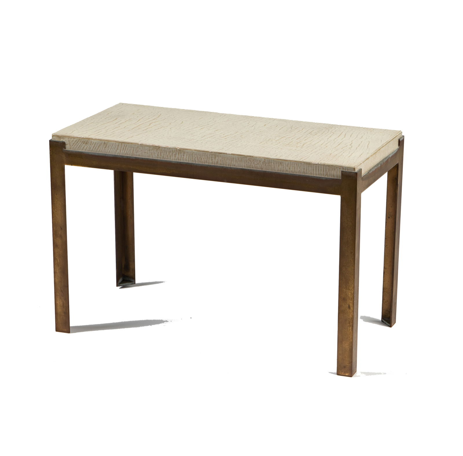 A Small Steel and Painted Wood Top End Table (1 of 8)