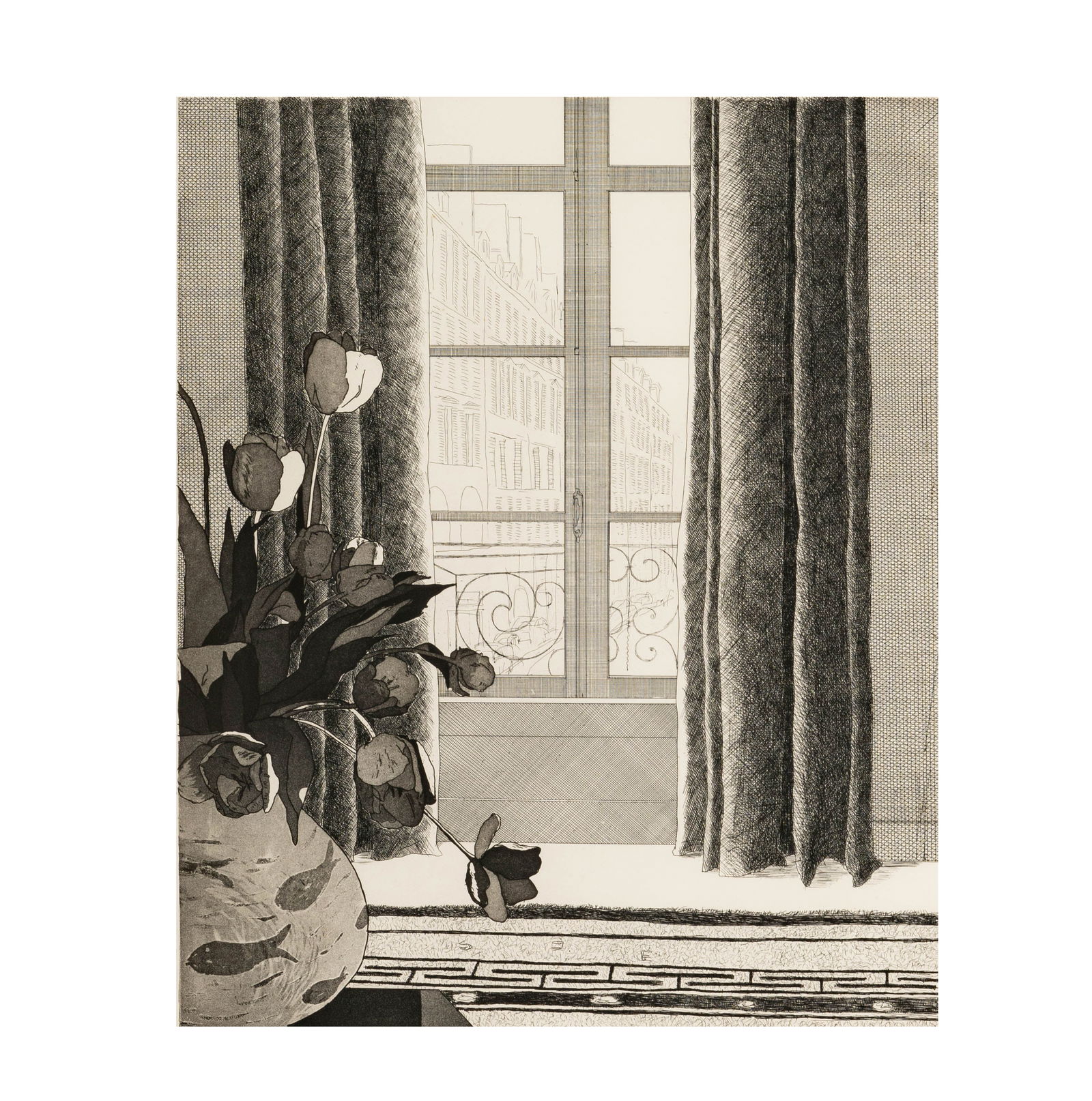 David Hockney, American/English B. 1937, Rue De Seine (1 of 19)