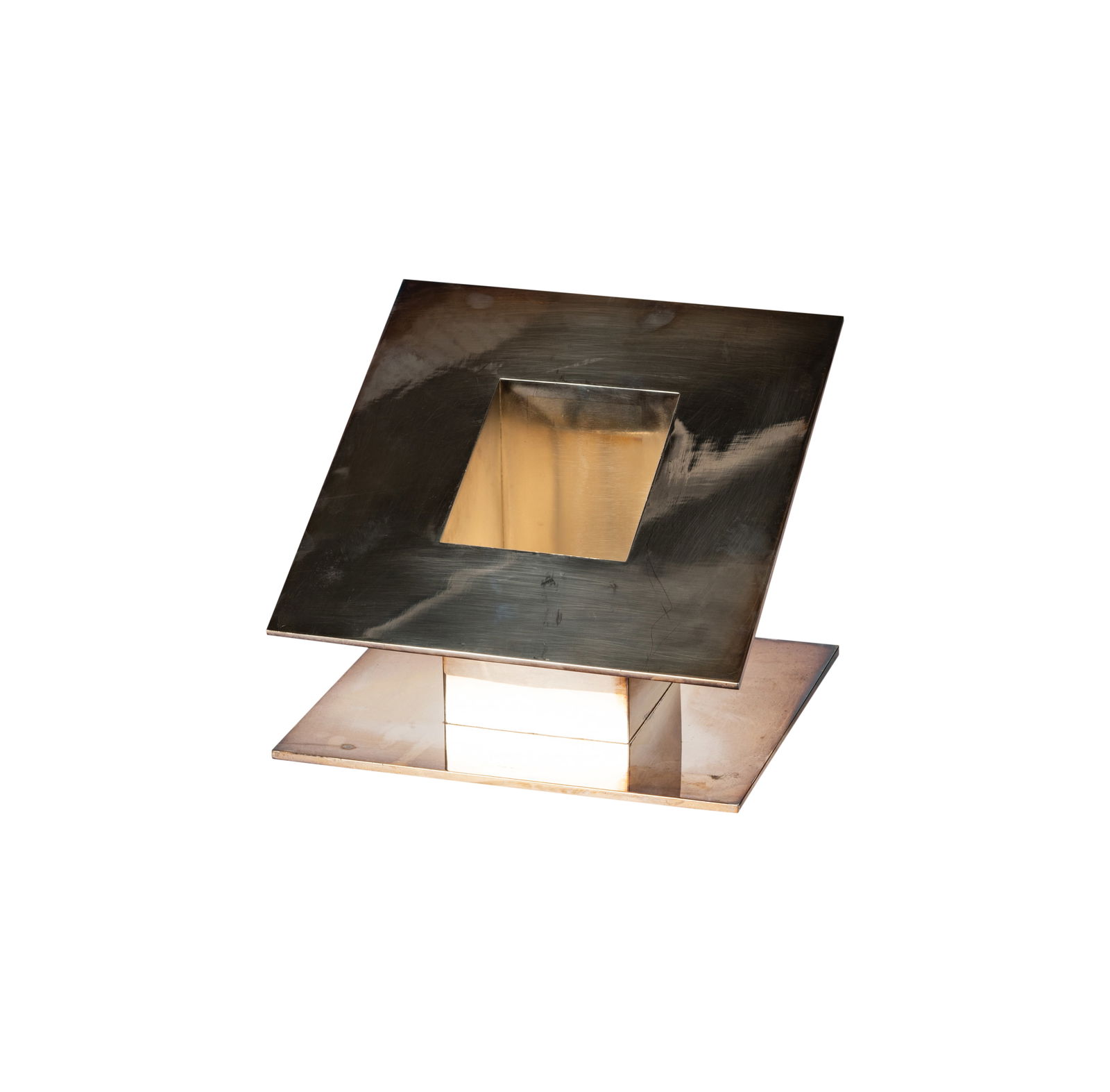 Marco Zanini (Born 1954): Italian Modernist Vessel: signed with stamped manufacturer's mark to side: [Pampaloni Sterling 925] 9 1/2 x 12 x 10 1/2 in. (24.1 x 30.5 x 26.7 cm.)