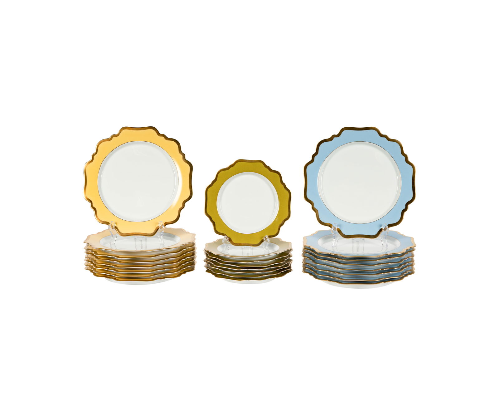 Anna Weatherly Set of 24 Gold Rim Plates (1 of 10)