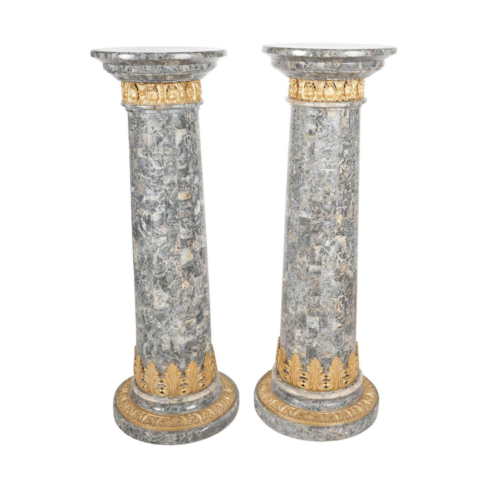 A Pair of Marble-Veneered Columnar Pedestals (1 of 8)