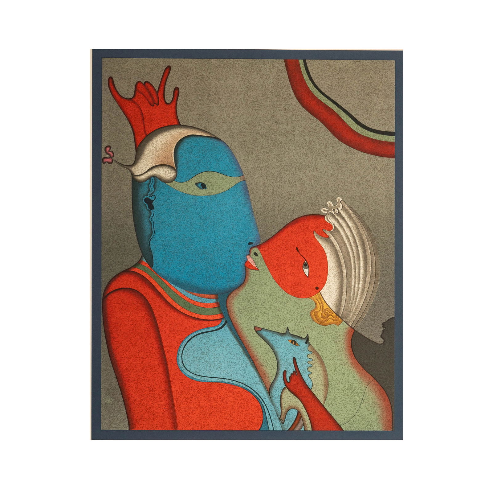 Mihail Chemiakin (B. 1943): The Anonymous Kiss (1 of 10)