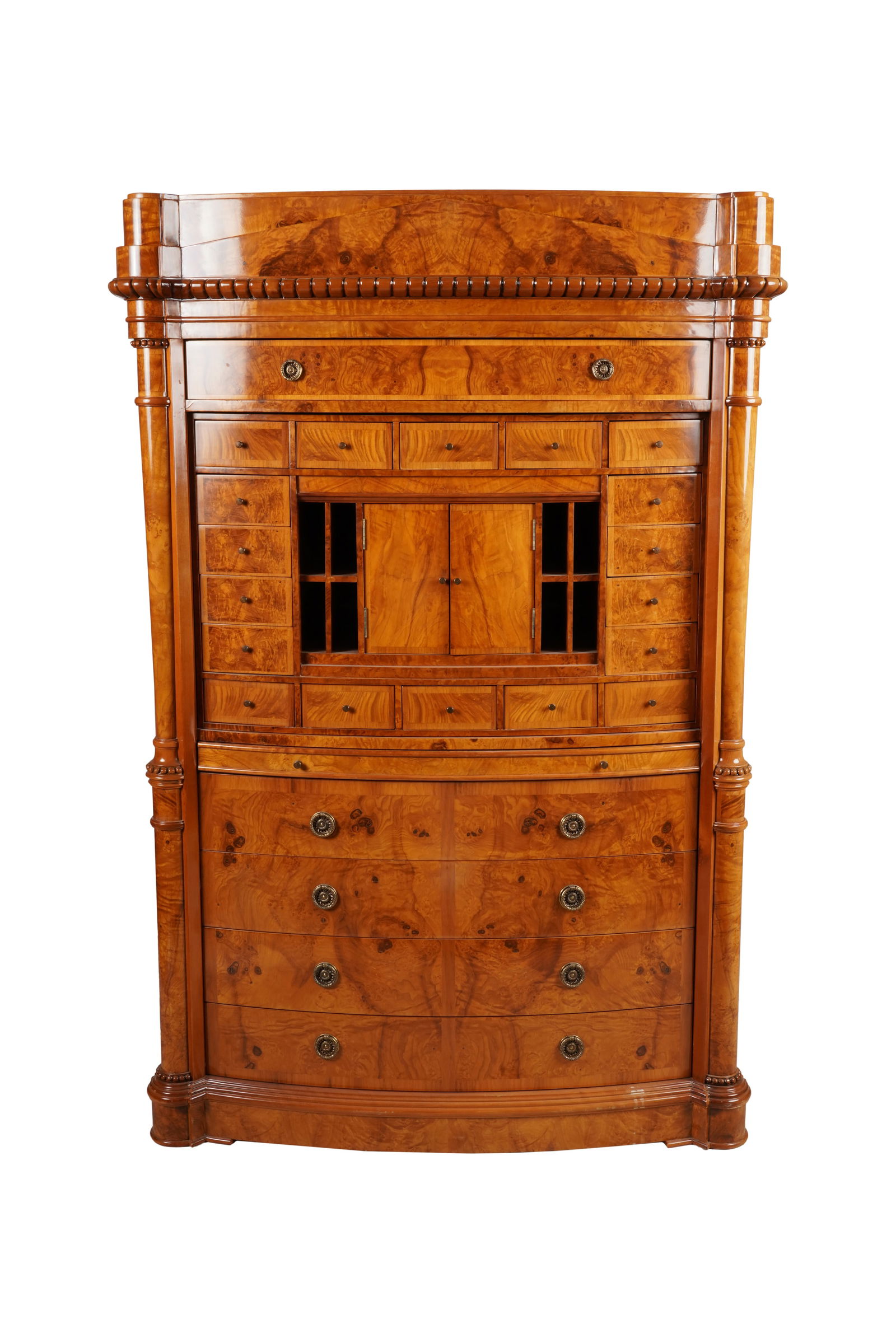 A Biedermeier-Style Figured Maple Secretary (1 of 11)