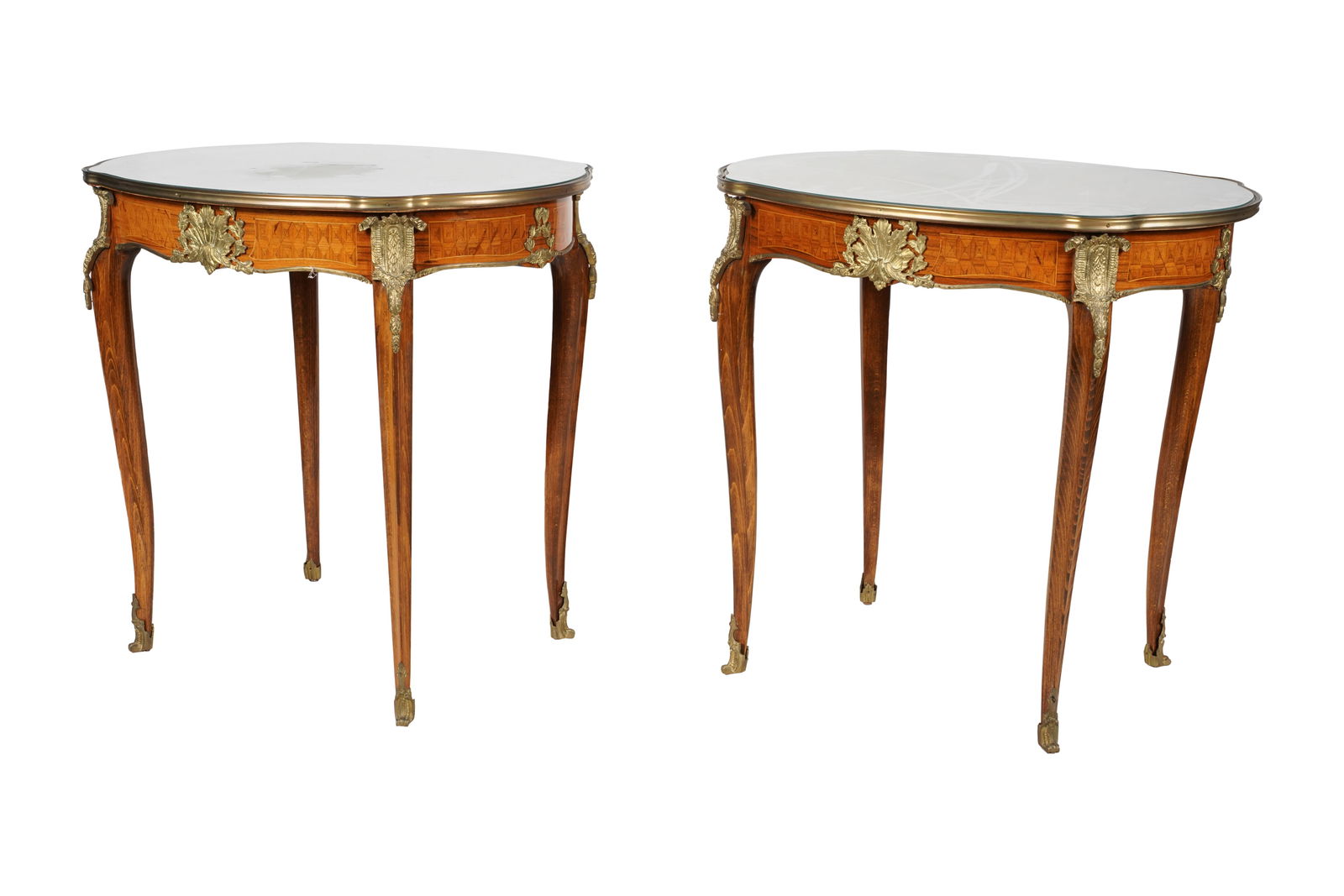 A Pair of Louis XV-Style Parquetry Side Tables (1 of 9)