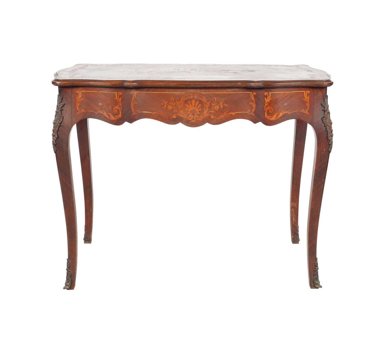 A Rococo-Style Marquetry Side Table (1 of 10)
