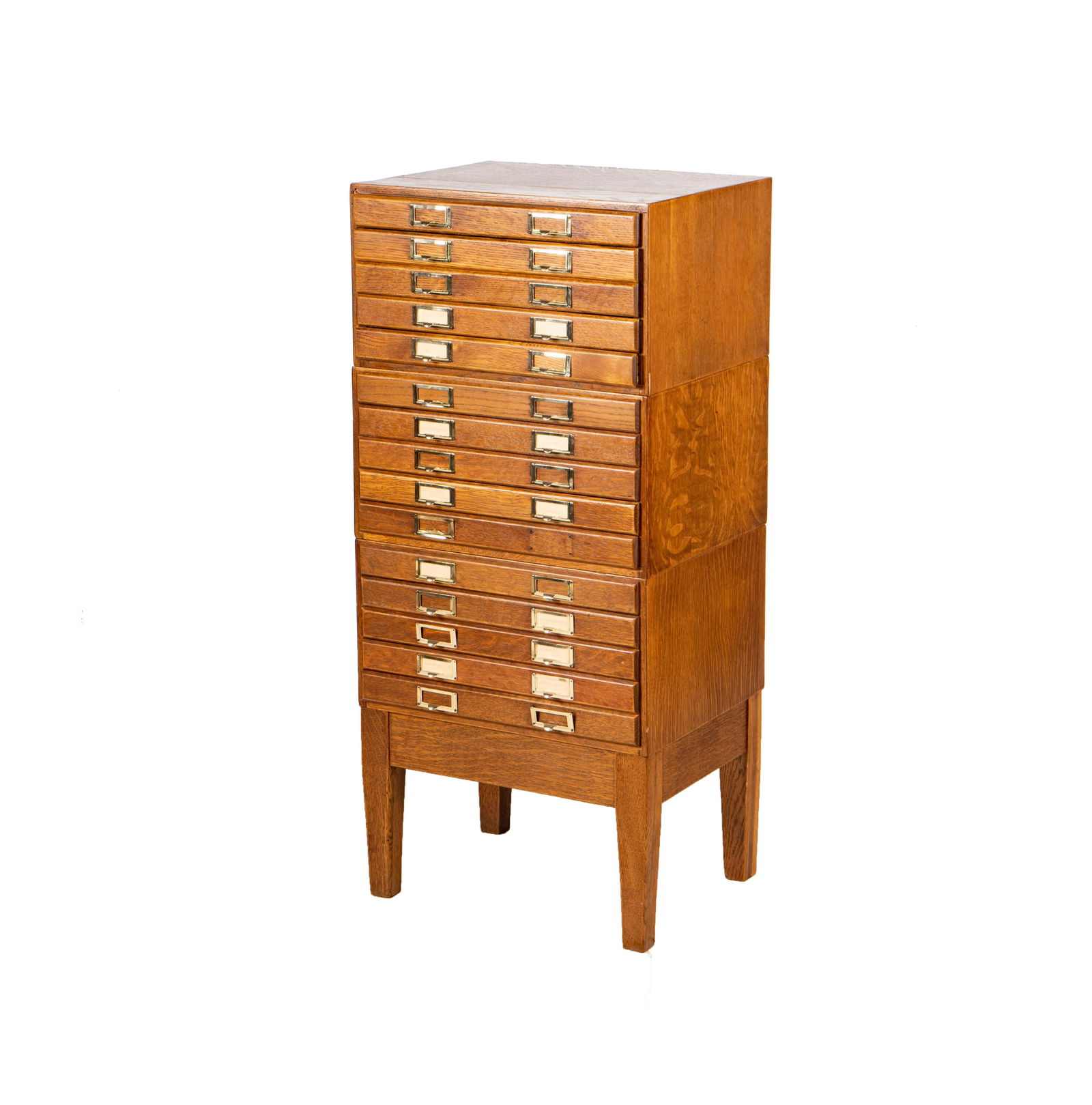 An American Oak Flat File Cabinet (1 of 11)