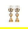 A Pair of Gilt Metal-Mounted Onyx Table Lamps