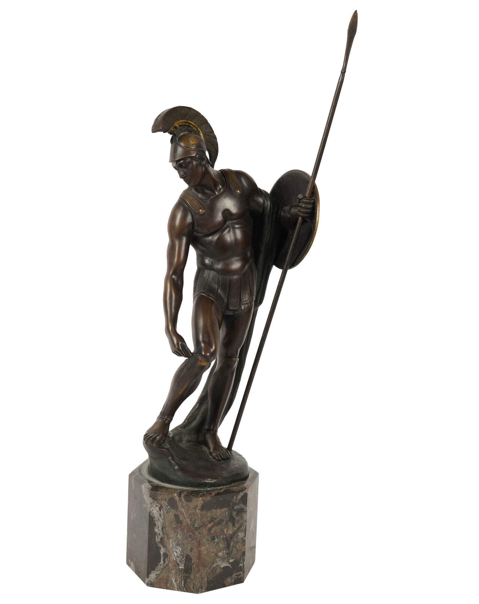 A Classical-Style Patinated Bronze Figure of a Warrior (1 of 9)