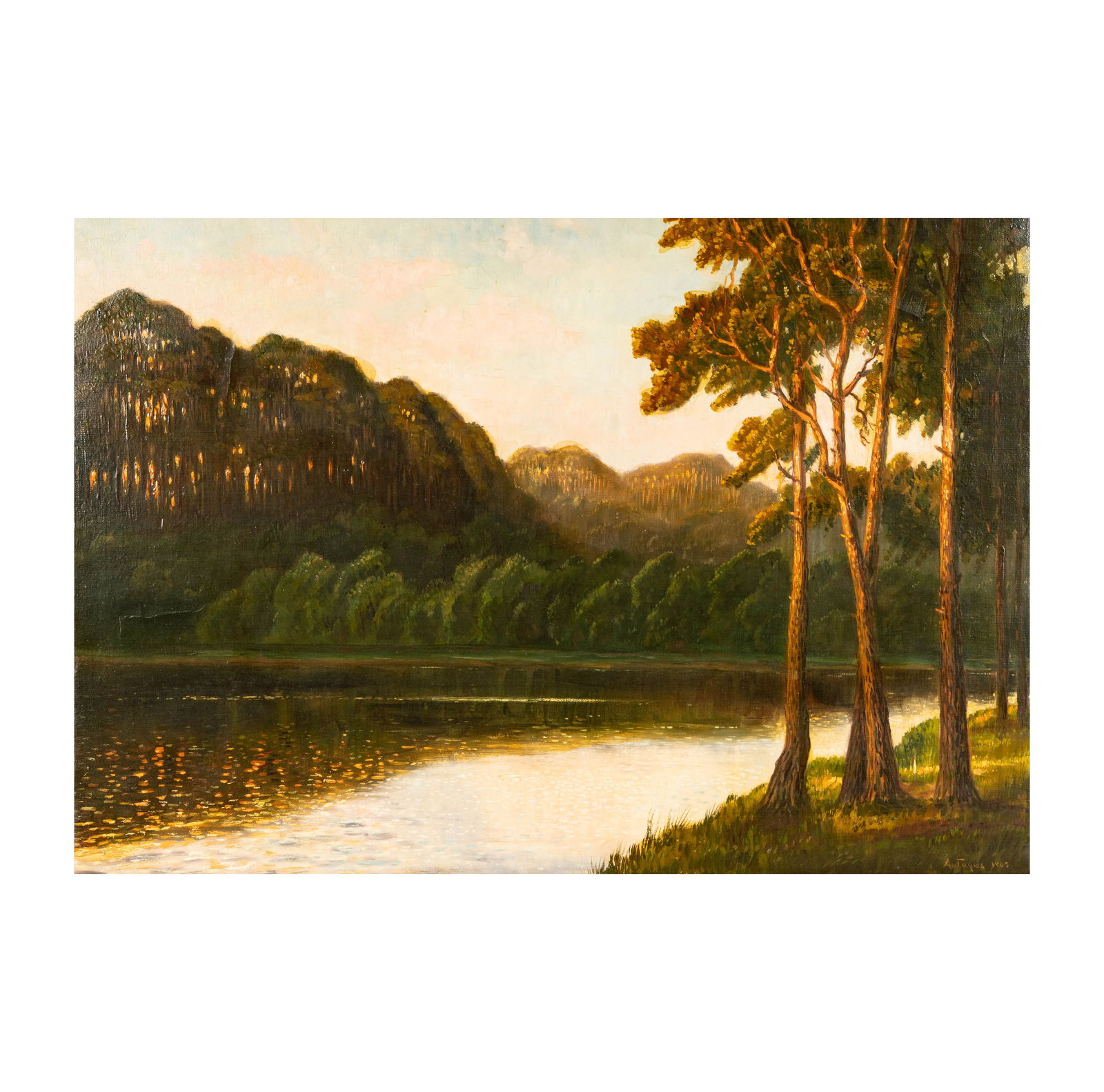 Russian School: Landscape, signed Alexander Fedorovich Gaush (1 of 10)