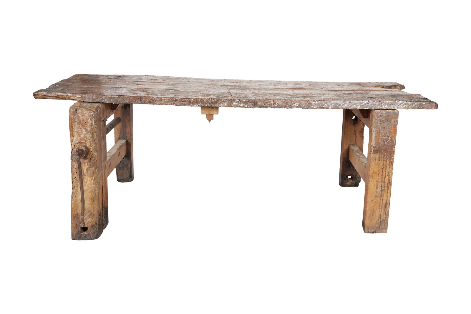 A Wooden Work Bench with Iron Vise (1 of 11)