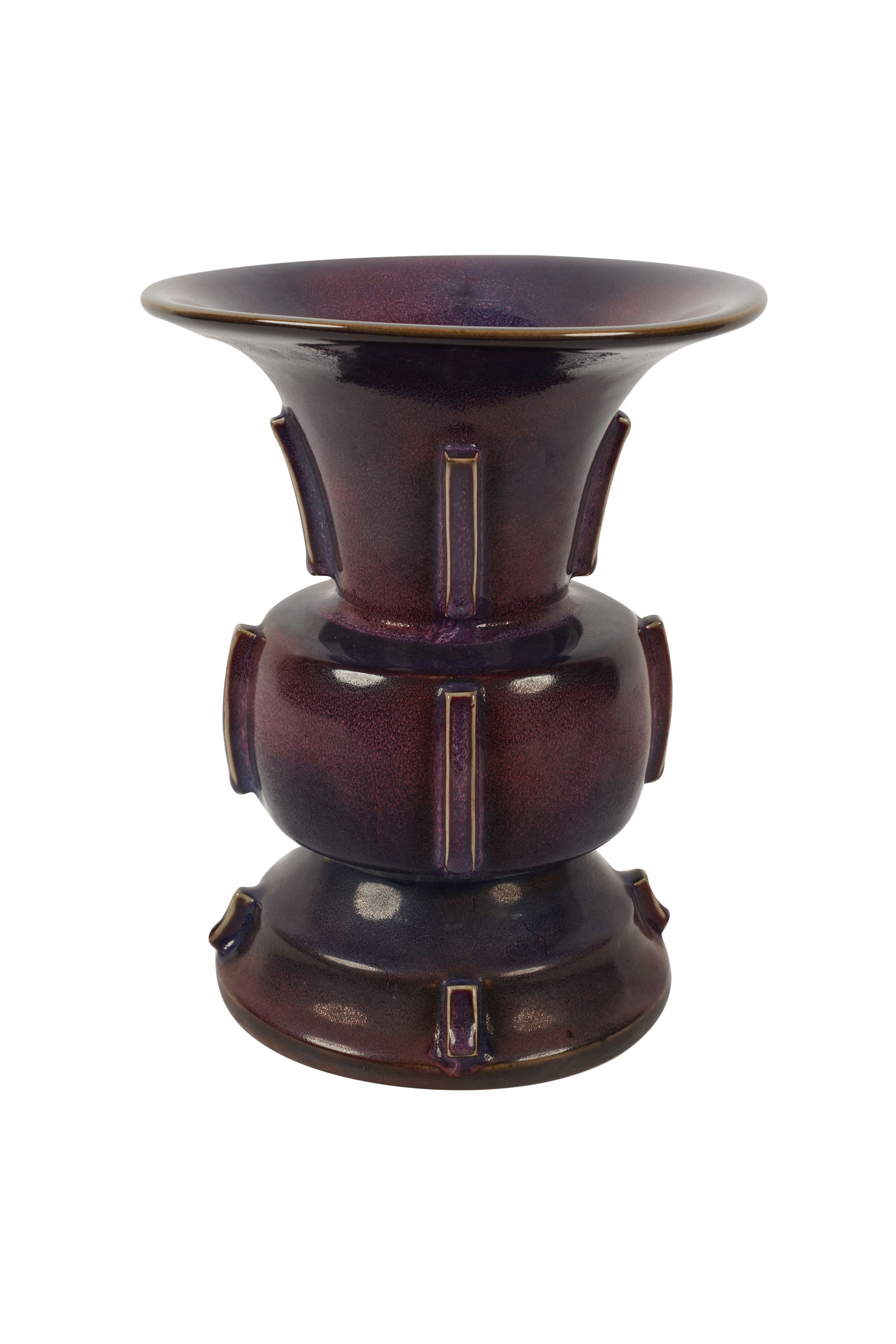 A Large Chinese Purple-Glazed Porcelain Vase (1 of 8)