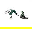 Two Tim Cotterill Bronze Frog Figures