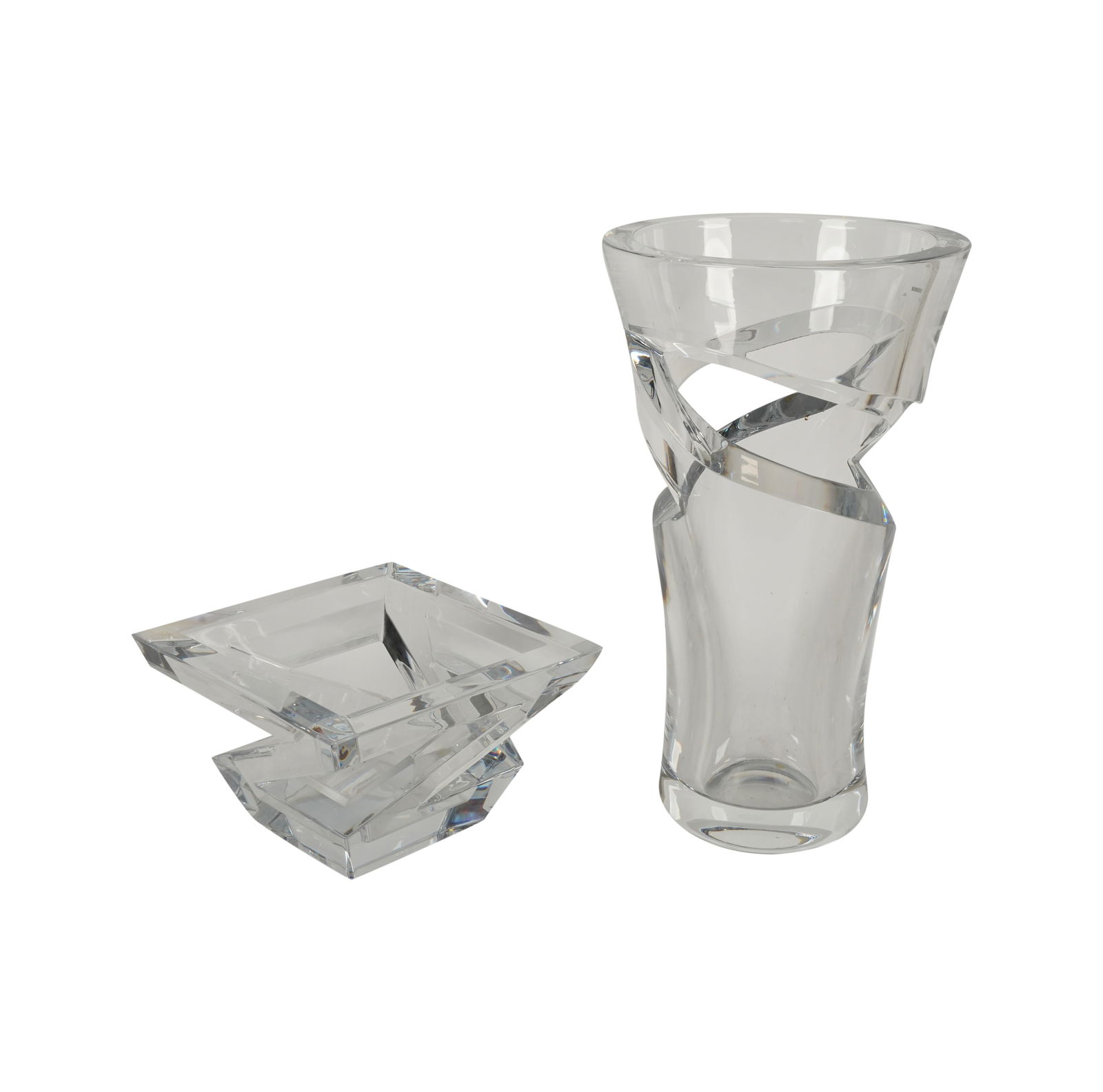 A Baccarat Crystal Tornado Vase and Bowl (1 of 11)
