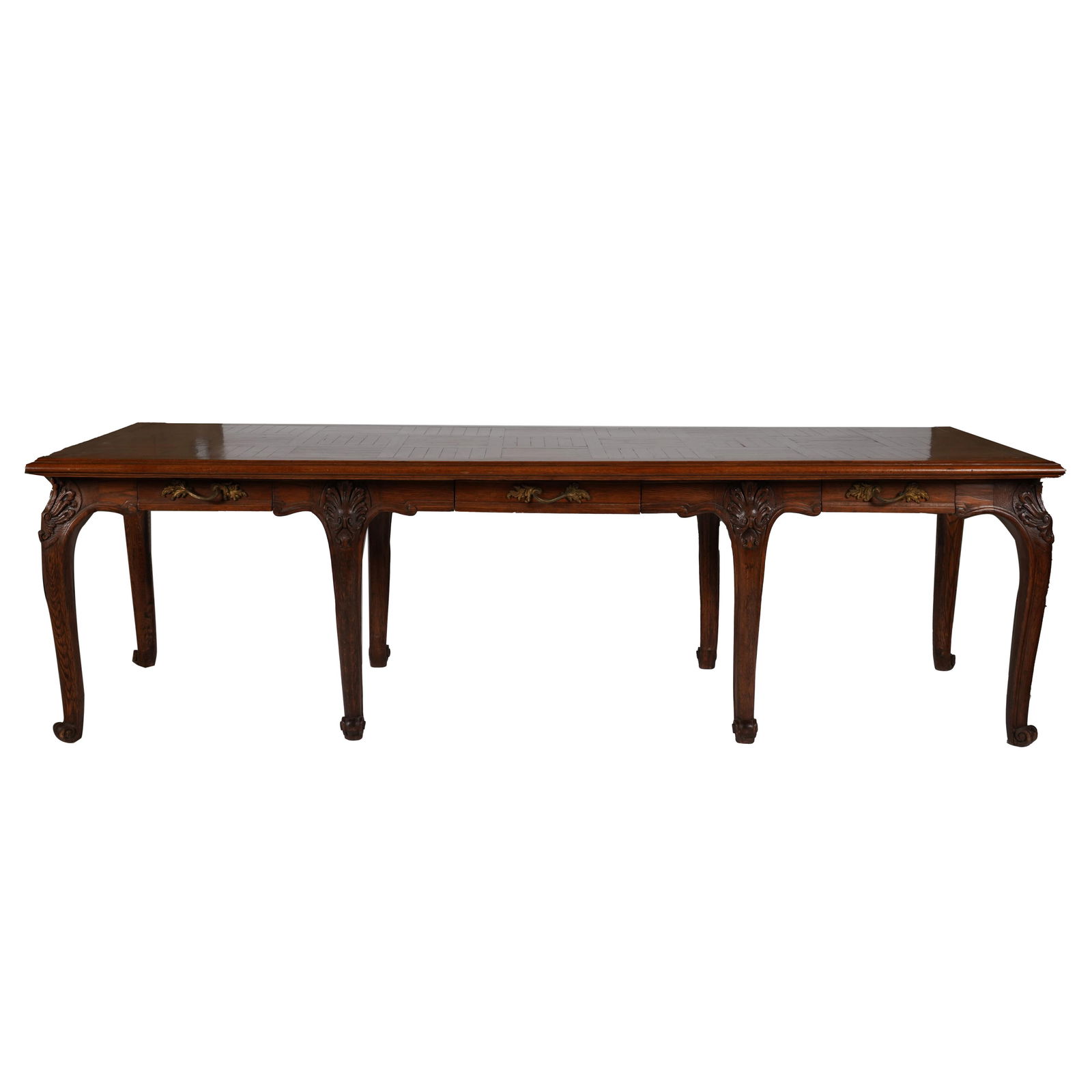 A Country French Parquetry Top Dining Table (1 of 12)
