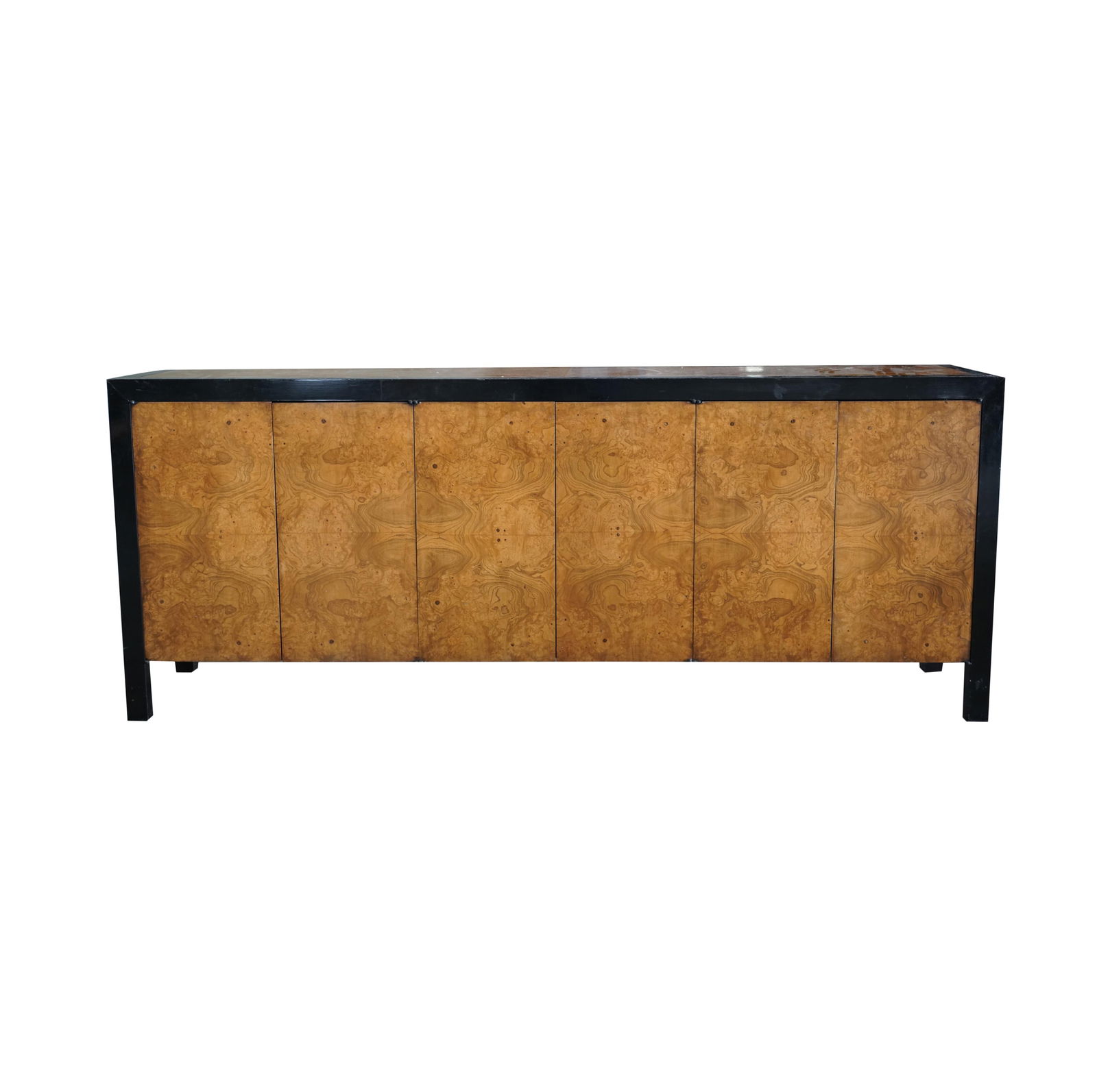 A Mid-Century Burlwood and Ebonized Wood Sideboard (1 of 9)