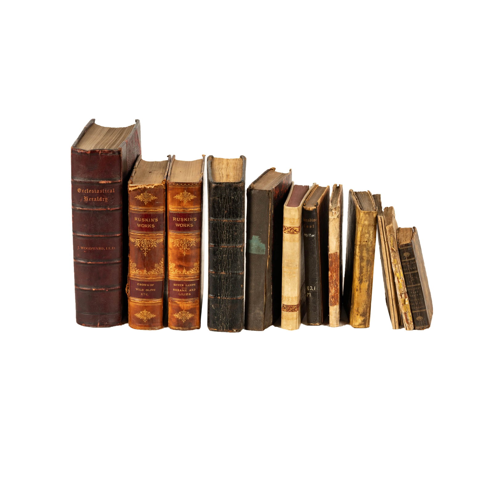 A Group of Antique Books: including: Frances Elliot Pictures of Old Rome (1882), Sharpes British Theatre (1804), Memoirs of Israel Putnam (1812, missing cover), Dec Christens Waare En Eenige Troost (1789), Zes Samenspraken... 