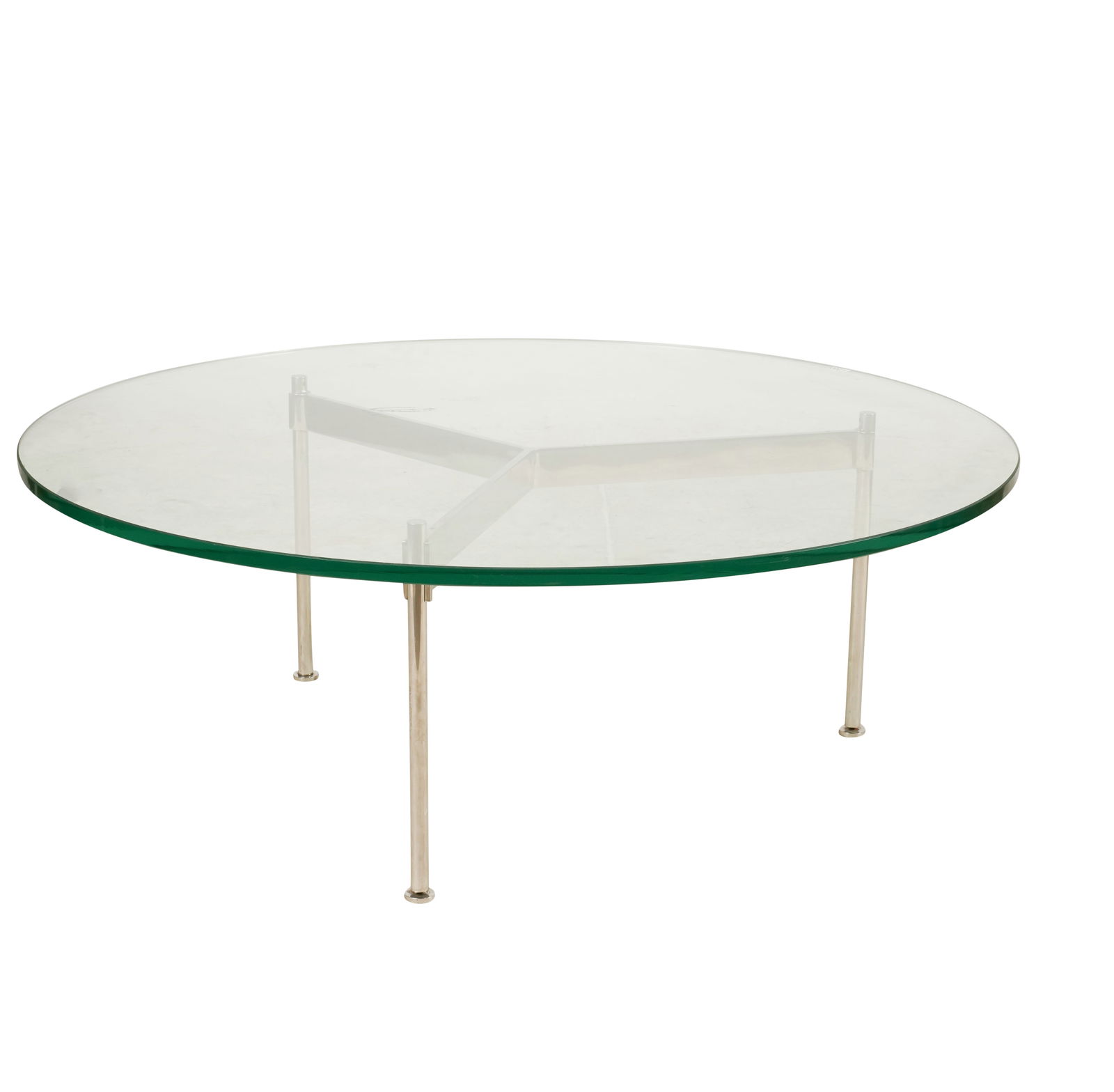 A Modernist Chrome and Glass Round Coffee Table (1 of 7)
