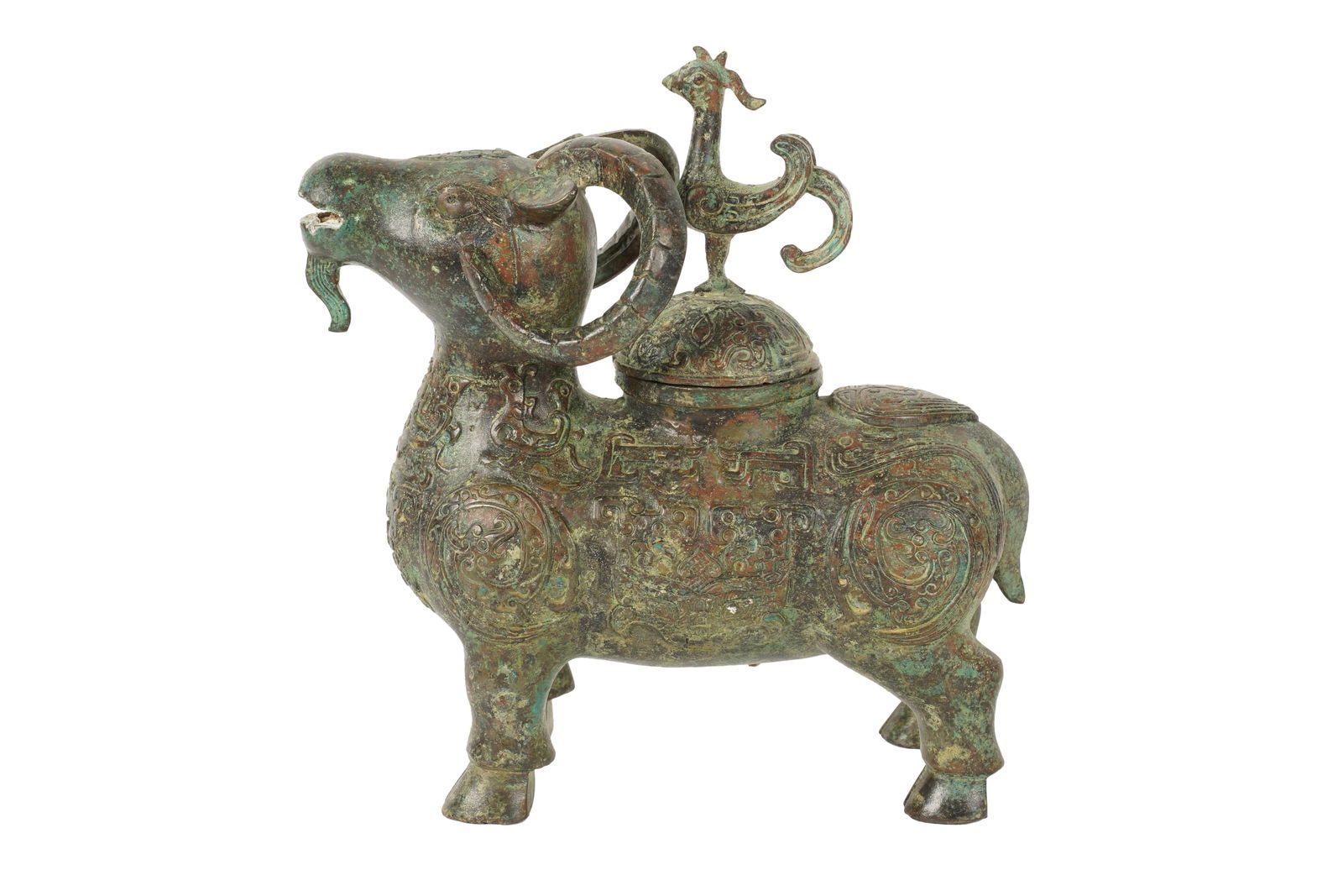 A Chinese Bronze Figural Vessel (1 of 10)