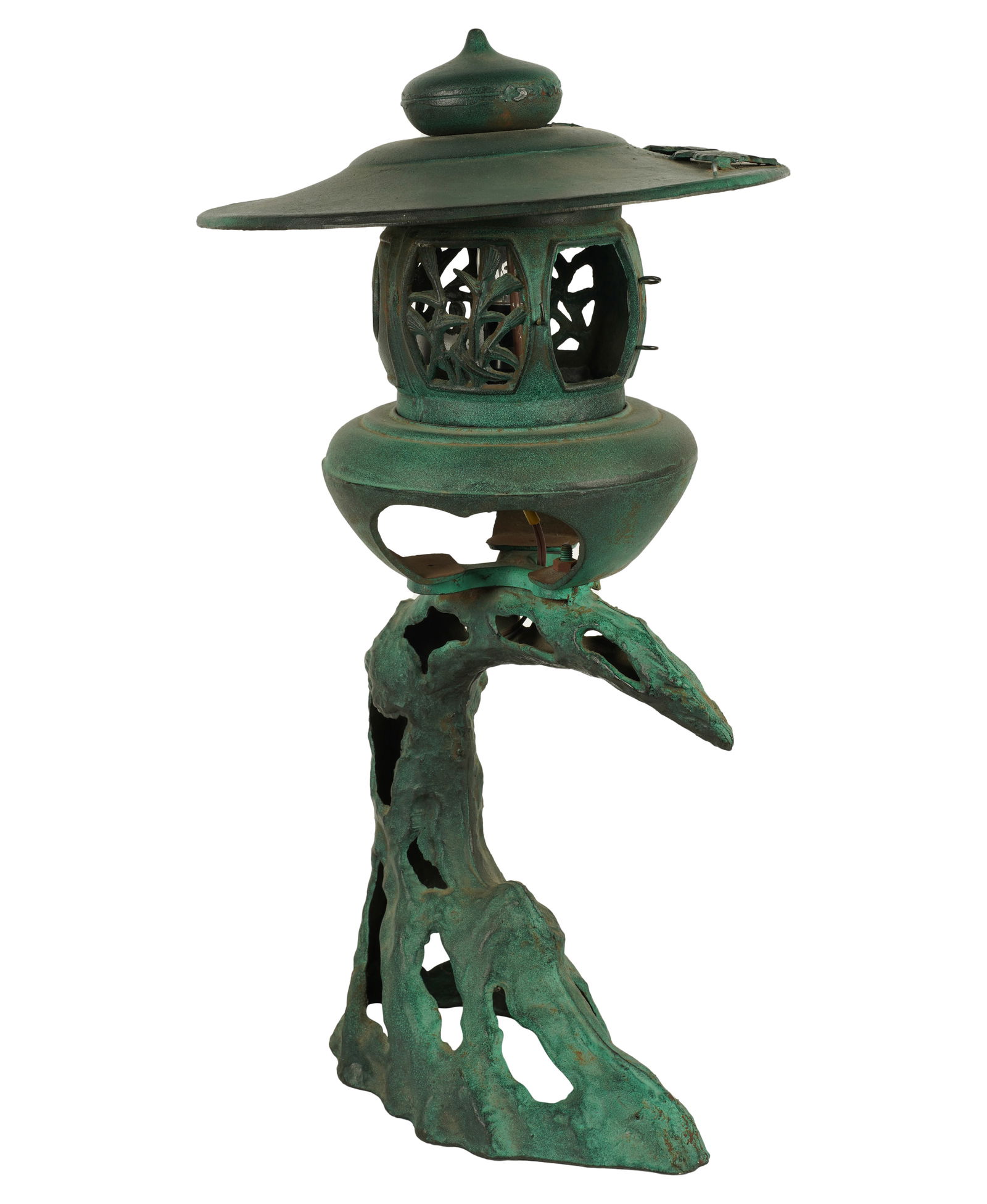 A Japanese-Style Painted Iron Lantern (1 of 10)