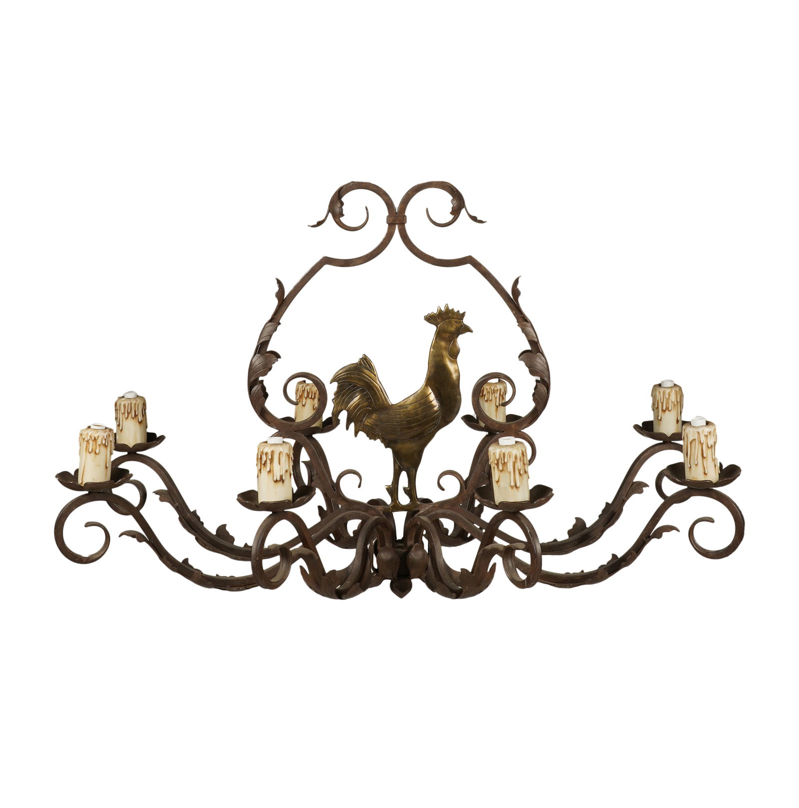 A Provincial-Style Eight-Light Chandelier (1 of 11)