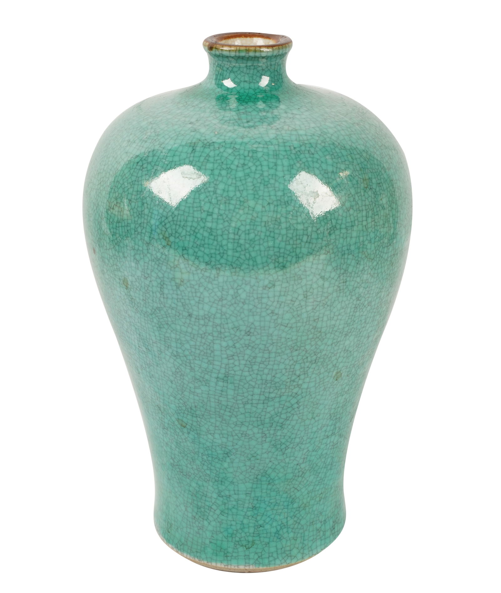 A Chinese Green Crackle Glaze Meiping Vase (1 of 6)