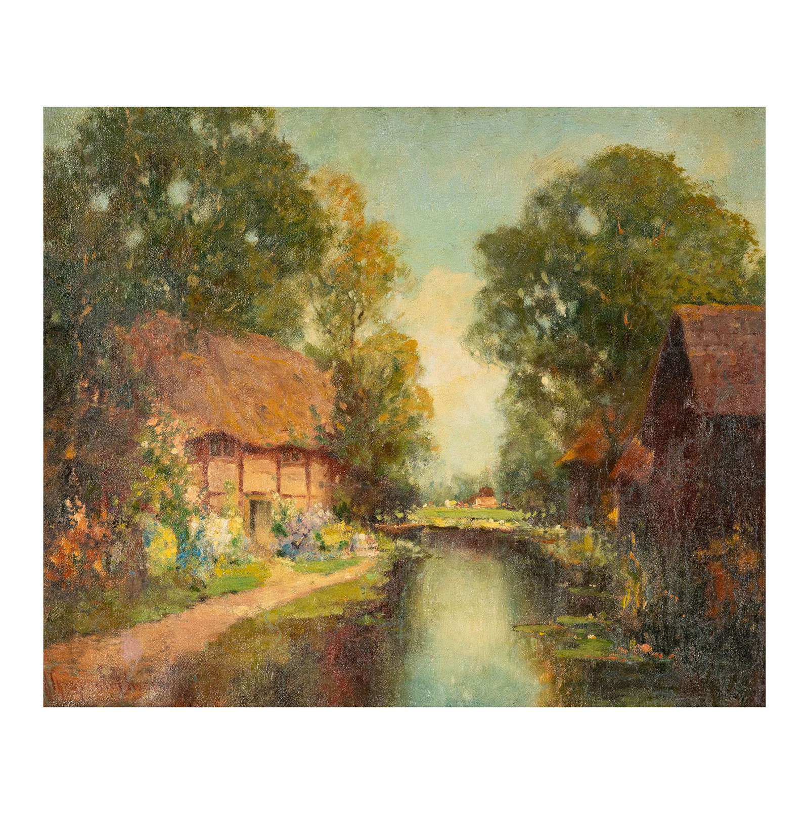 George Thompson Pritchard (1878-1962): Cottage in River Landscape (1 of 9)