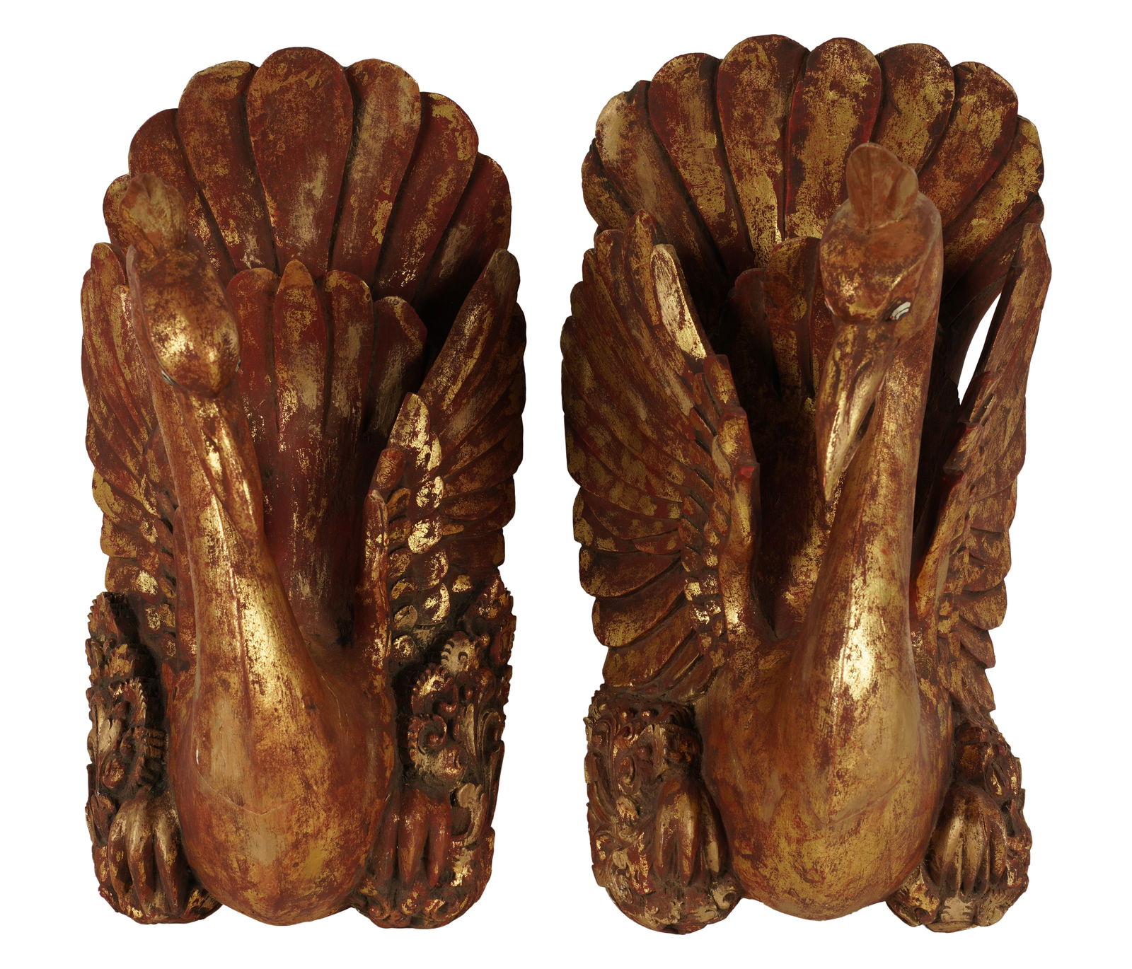 A Pair of Chinese Carved Giltwood Swan Architectural Elements (1 of 10)