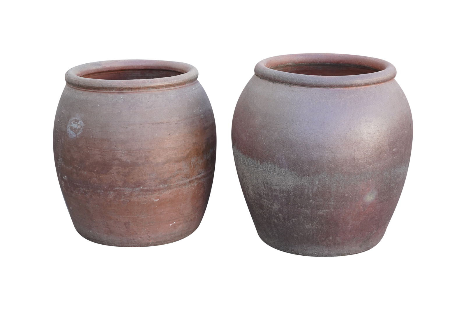 A Pair of Glazed Ceramic Planter Pots (1 of 6)