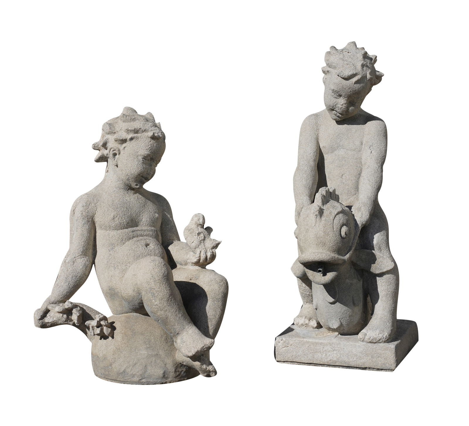 Two Cast Stone Garden Statues (1 of 9)