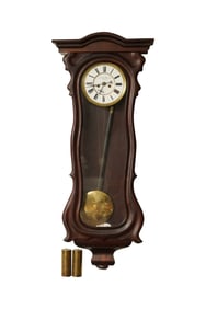 A Vienna Regulator Mahogany Wall Clock