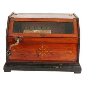 An Antique Table Top Chautauqua Roller Organ with Cobs