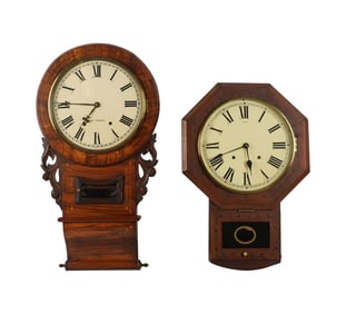 Two 19th Century Inlaid Wall Clocks