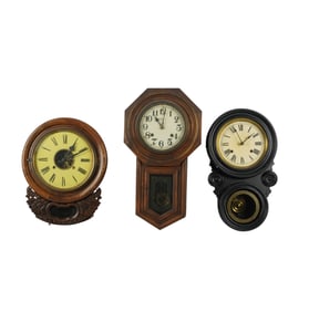 Three Assorted Wall Clocks