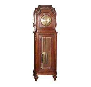 A Regina Carved Oak Grandfather's Clock