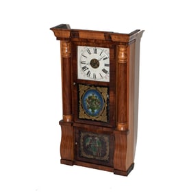 A Seth Thomas Column and Cornice Double Decker Shelf Clock