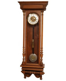 A Large Continental Carved Wall Clock