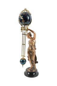 An Ansonia "Arcadia" Mystery Swinging Arm Clock