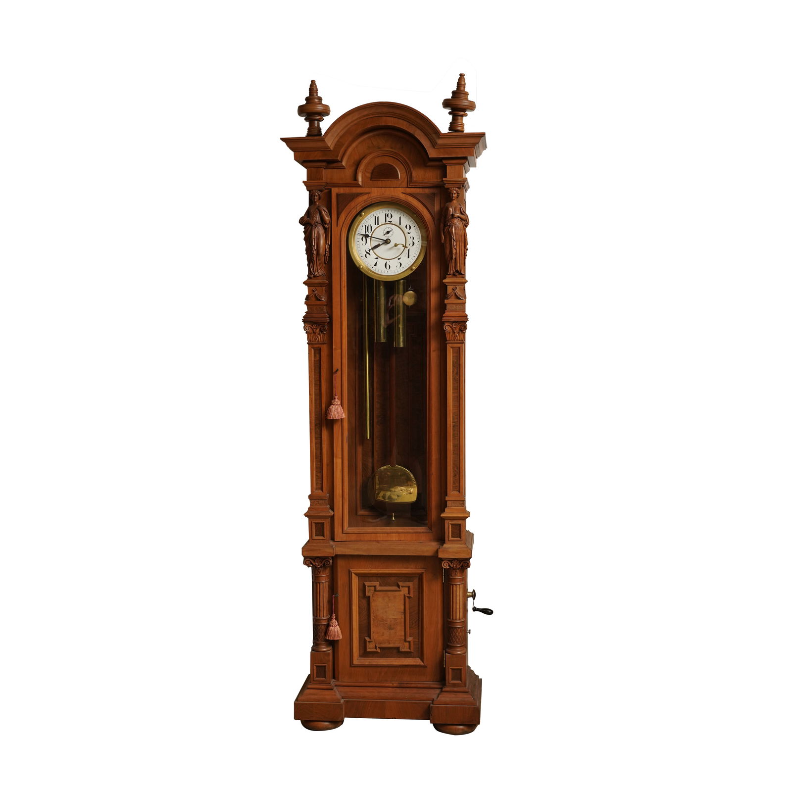 A Regina Grandfather Polyphon Clock with Disc Records (1 of 10)