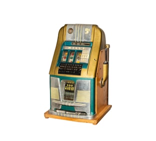 A Mills 5c Bell Fruit High Top Slot Machine
