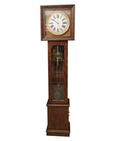 An Edwardian-Style Tall Case Grandfather Clock