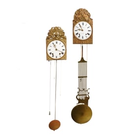 Two French Mobilier Movement Wall Clocks