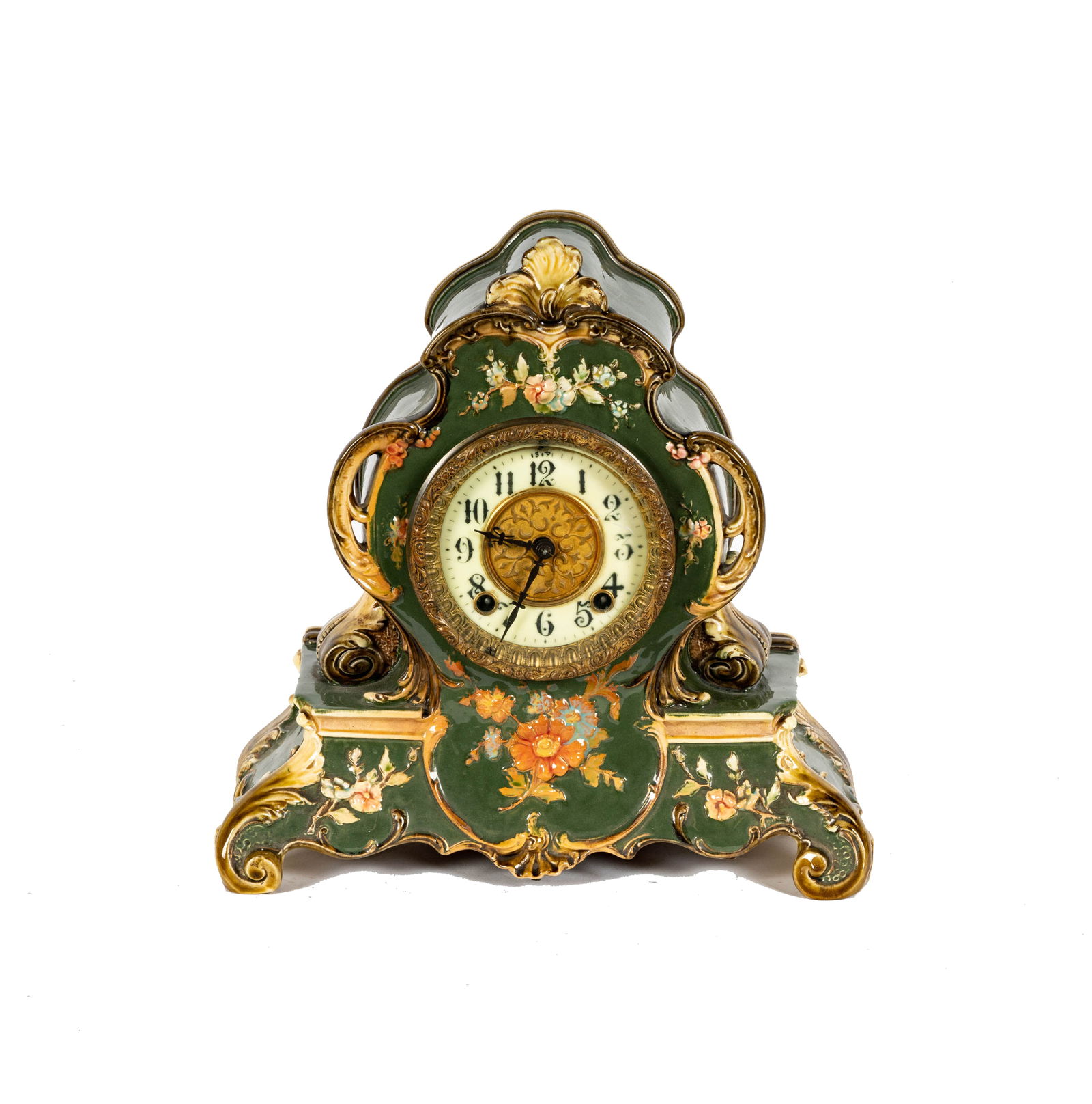 A William L. Gilbert Majolica Mantle Clock (1 of 9)