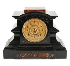 An Ansonia New York Slate Mantel Clock