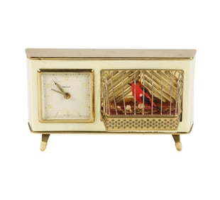 A German Singing Bird Automaton Alarm Clock