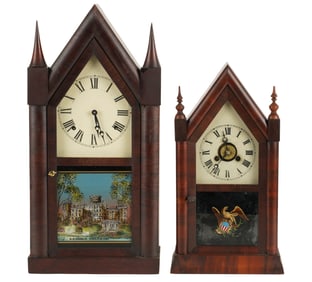 Two Assorted Steeple Clocks
