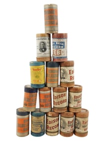 A Group of Assorted Edison Records Phonograph Cynldier Rolls