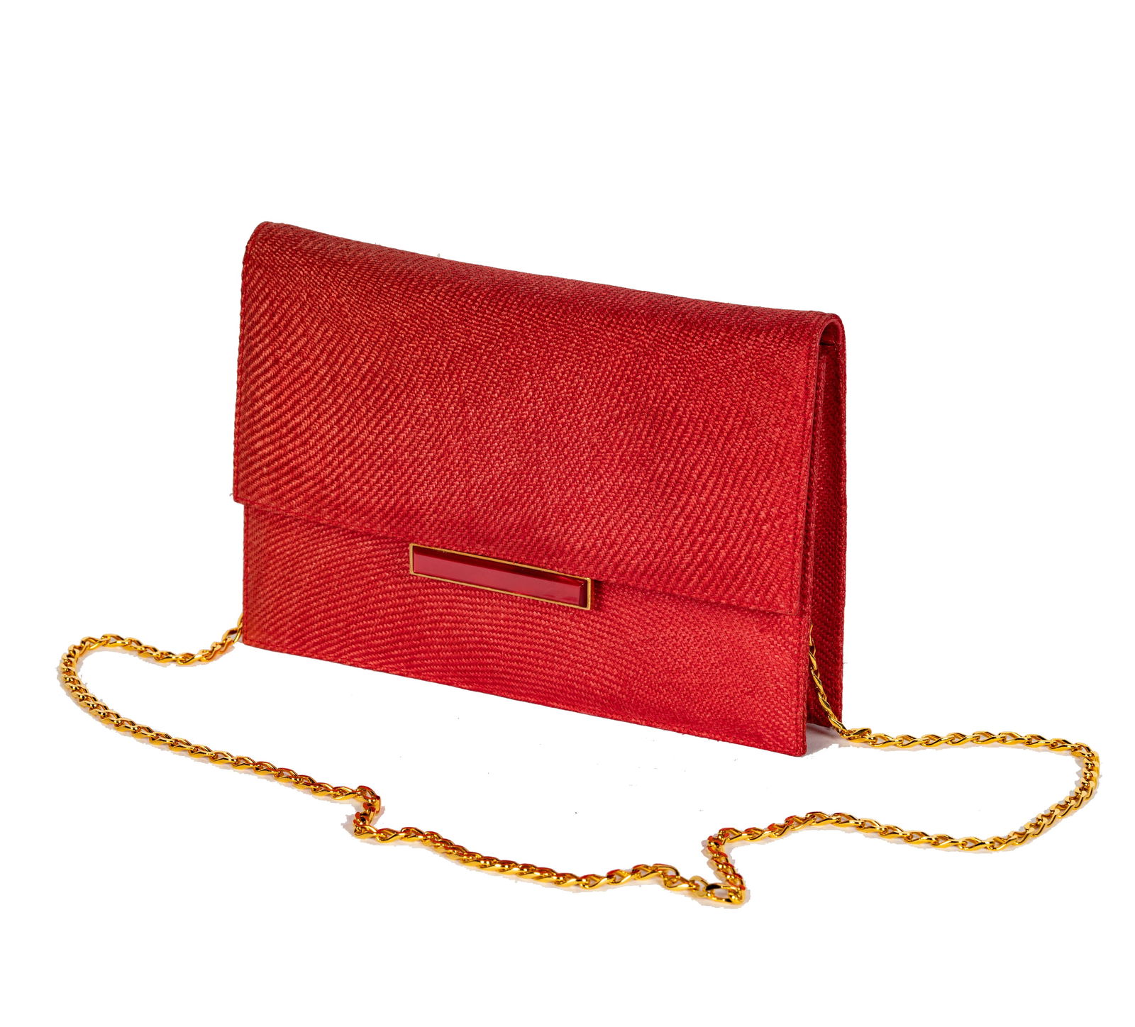 A Gucci Red Woven Crossbody Purse (1 of 8)