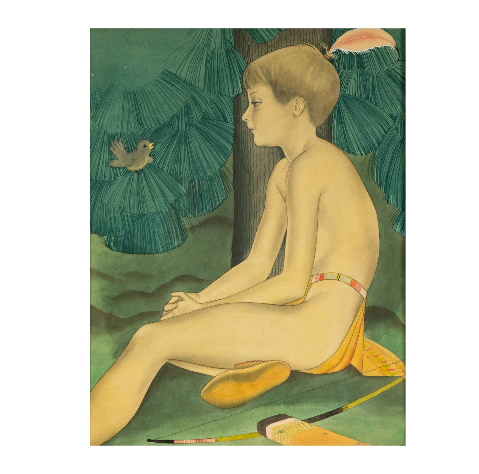 Frank Macoy (Mac) Harshberger Jr. (1900-1975): Portrait of Benny as a Native American (1 of 11)