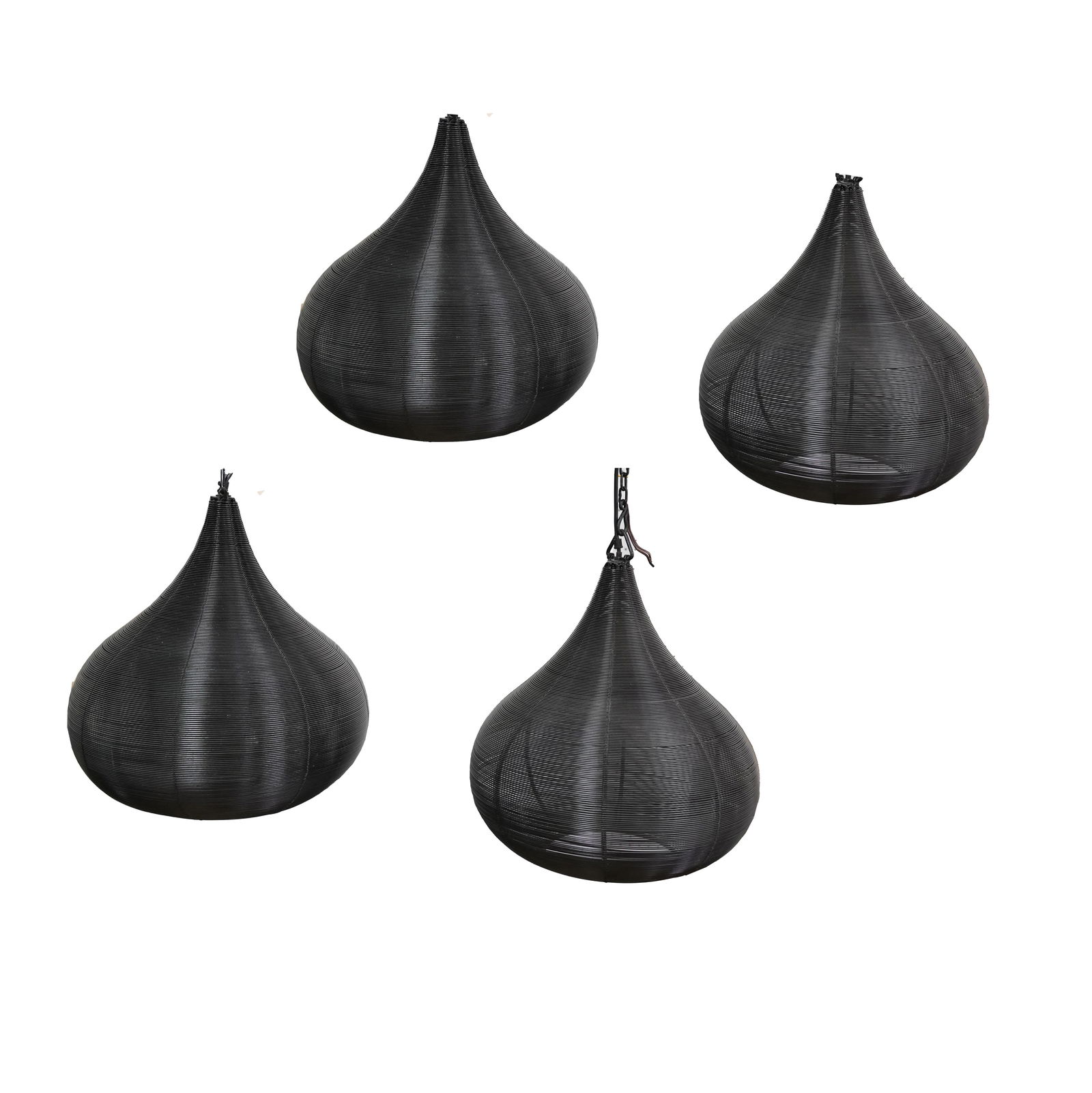 A Set of Four Pendant Ceiling Light Fixtures (1 of 12)